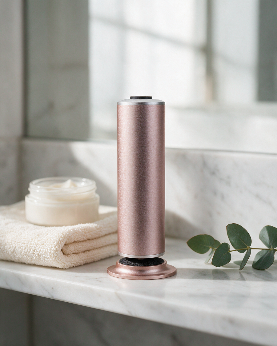 Gamme Glow, soin des pieds : râpe électrique